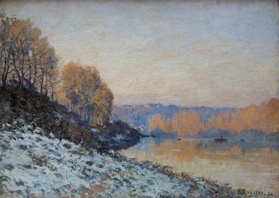 Port Marly, White Frost by Alfred Sisley